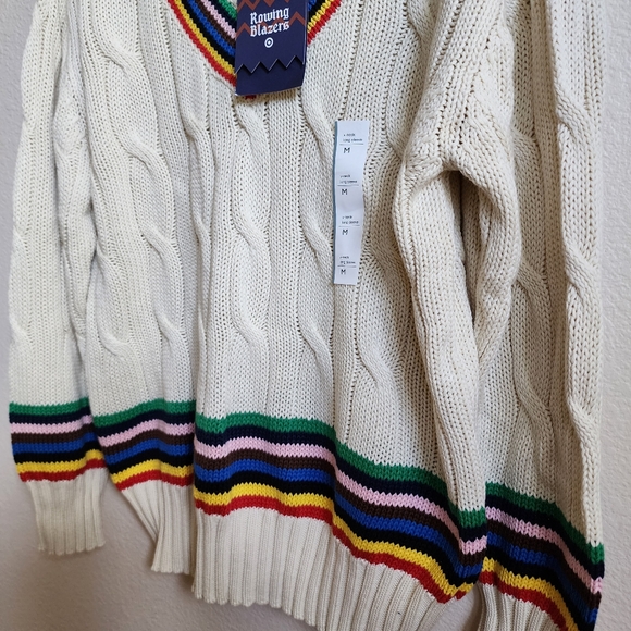 Croquet Stripe Cable Knit Sweater - Rowing Blazers x Target NWT - Picture 4 of 11